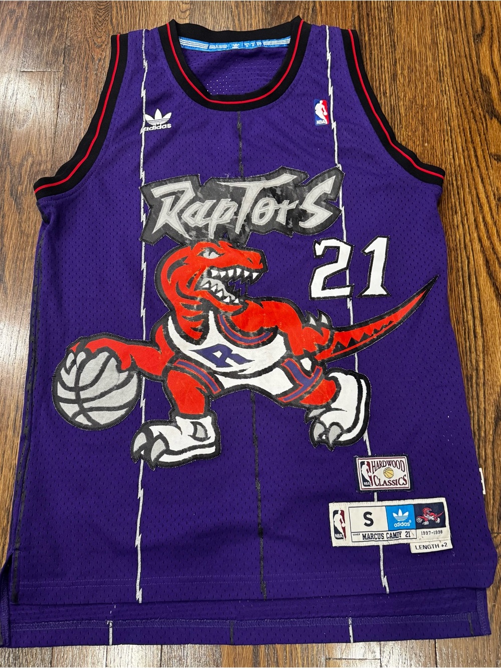 Adidas Men's Toronto Raptors Marcus Camby #21 Hardwood Classics Size Small